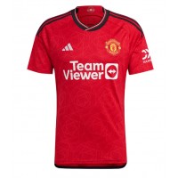 Camiseta Manchester United Luke Shaw #23 Primera Equipación Replica 2023-24 mangas cortas